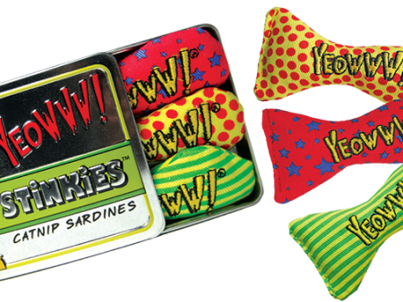 Yeowww! Catnip Sardines  Cat Toys Tin 3pk Fashion