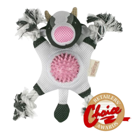 Territory 2-In-1 Dog Toy - Farm Cow 10  Online Sale