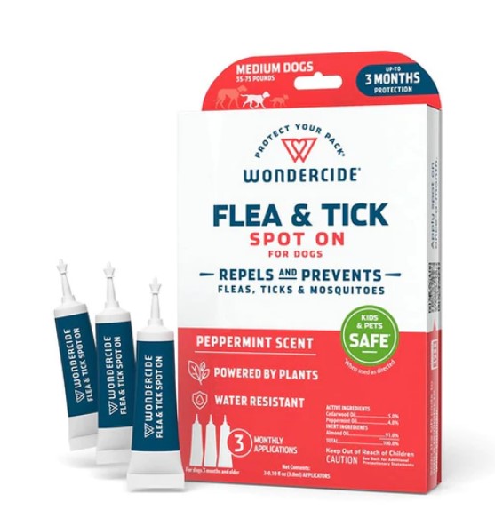 Wondercide Flea & Tick Spot On w  Natural Essential Oils Peppermint for Small Dogs For Discount