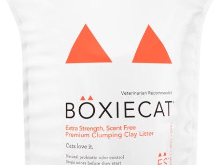 BoxieCat Premium Clumping Clay - Extra Strength Scent Free - Cat Litter For Discount