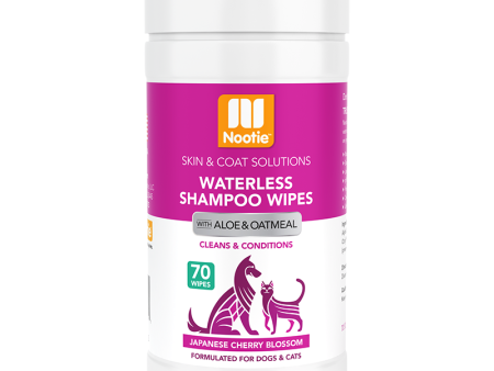 Nootie Waterless Shampoo Wipes for Dogs & Cats - Japanese Cherry Blossom 70ct Online Hot Sale