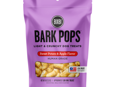 Bixbi Crunchy Dog Treats Bark Pops Sweet Potato & Apple Flavor 4oz Bag on Sale