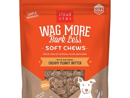 Cloud Star Wag More Bark Less Soft Chews for Dogs Peanut Butter 20oz Bag Discount