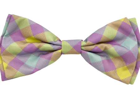 Huxley & Kent Lavender Lemon Check Bow Tie Supply