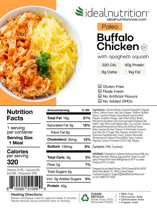 16 - Paleo Buffalo Chicken with Spaghetti Squash (GF) For Discount