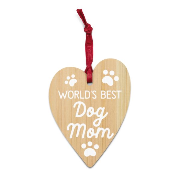 2023 World’s Best Dog Mom wooden ornament Online Hot Sale