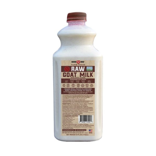 Boss Dog® Frozen Farm Fresh Raw Goat Milk for Dogs & Cats 59oz Bottle *Special Order Only* on Sale