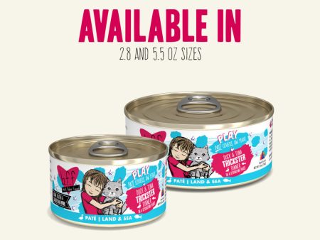 B.F.F. Wet Cat Food PLAY (Paté Lovers, Aw Yeah!) Duck & Tuna Trickster Hot on Sale