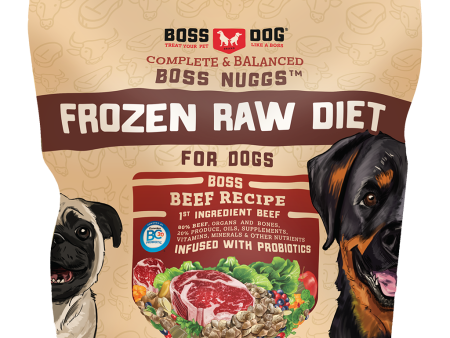 Boss Dog Frozen Complete Raw Beef Nuggs 3lb Bag Online Sale