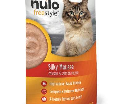 Nulo Wet Cat Food FreeStyle Silky Mousse Grain-Free Chicken & Salmon Recipe 2.8oz Pouch Single For Discount