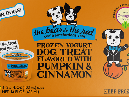 The Bear & The Rat 3.5oz Pumpkin & Cinnamon Frozen Yogurt Cup 4 PACK Cheap