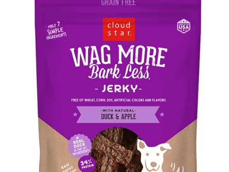 Cloud Star Wag More Bark Less Grain-Free Jerky for Dogs Duck & Apple 10oz Bag Supply