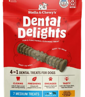 Stella & Chewy s Dental Delights Dog Treats - Medium (26-50 lbs) - 7ct   5.5oz bag Online Sale