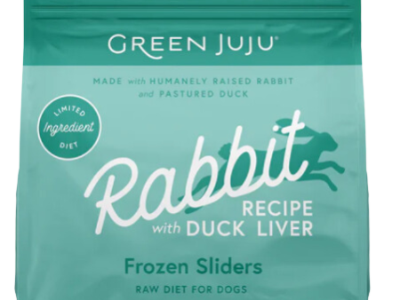 Green Juju Frozen Dog Food - Rabbit with Duck Liver Recipe Sliders 3lb Bag Fashion