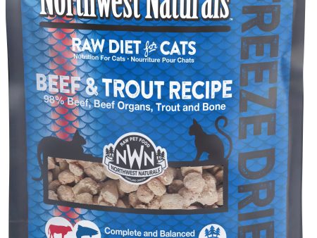 Northwest Naturals Freeze-Dried Cat Food Beef & Trout Recipe 11oz Bag on Sale