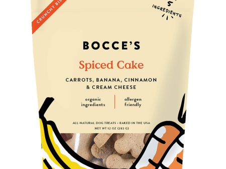 Bocce’s Small Batch Crunchy Dog Biscuits - Spiced Cake 12oz Bag Online now