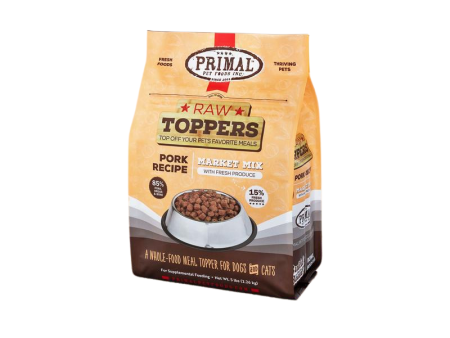 Primal Frozen Raw Dog Food Market Mix Topper - Pork 5lb Sale