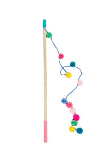 Chilly Dog Wooly Cat Wand Toy - Flower Pom Pom Supply