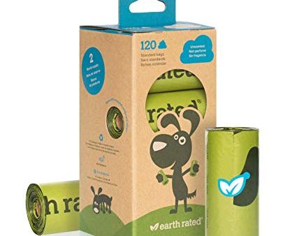 Earth Rated Unscented Poop Bags 8 rolls (120ct) Fashion