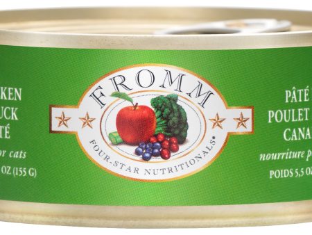 Fromm Wet Cat Food Four-Star Pâté Chicken & Duck 5.5oz Can Single Supply