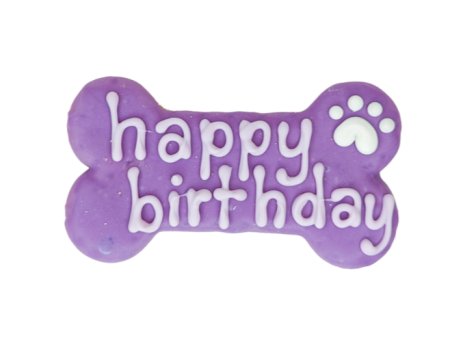 Bosco & Roxy s Bark-day 6  Happy Birthday Bone Cookie - Violet Online Hot Sale