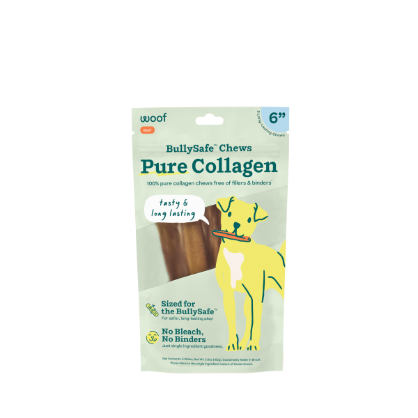 Woof Pure Collagen BullySafe 6  Chews for Dogs 5pk For Discount