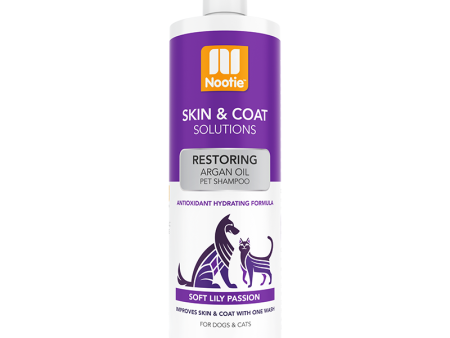 Nootie Shampoo for Dogs & Cats - Soft Lily Passion Restoring Argan Oil 16oz Bottle Online now