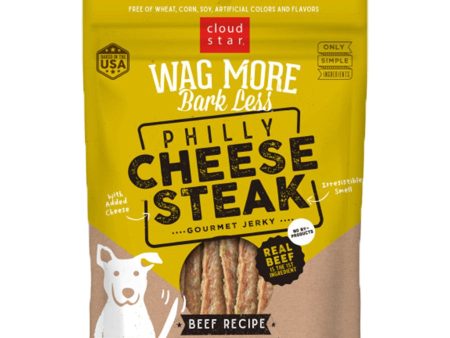 Cloud Star Wag More Bark Less Grain-Free Jerky for Dogs Philly Cheesesteak Beef 10oz Bag Online Sale