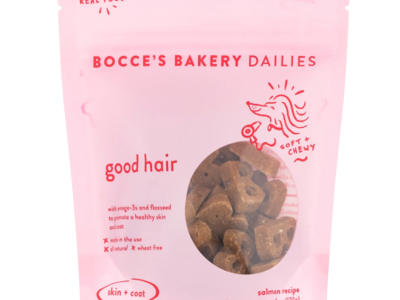 Bocce’s Dailies Soft & Chewy Dog Treats - Good Hair 6oz Bag For Sale