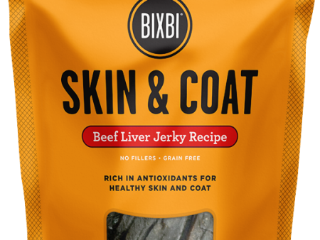 Bixbi Jerky Dog Treats Skin & Coat Beef Liver Hot on Sale