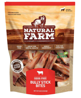 Natural Farm Odor Free Bully Stick Bites 8oz Bag Discount