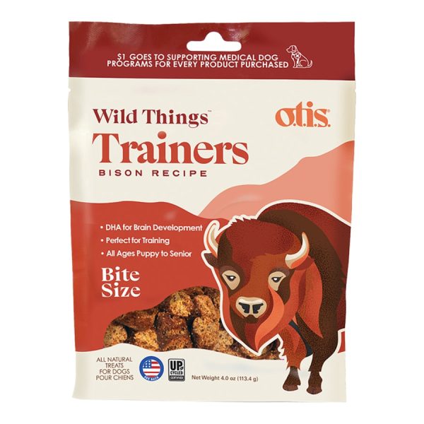 O.T.I.S. Wild Things Trainers Dog Treats - Bison Recipe - 4oz bag on Sale