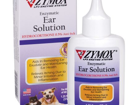 Zymox Ear Solution w  .5% Hydrocortisone - 1.25oz bottle Online now