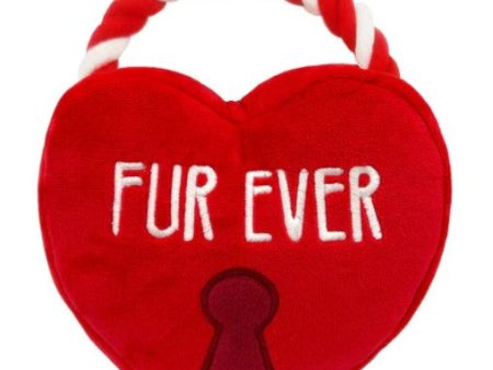 Lulubelle s Power Plush Valentines Fur Ever Lock Heart Dog Toy Online Sale