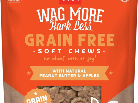 Cloud Star Wag More Bark Less Grain-Free Oven-Baked Biscuits Peanut Butter & Apples 2.5lb Bag For Sale