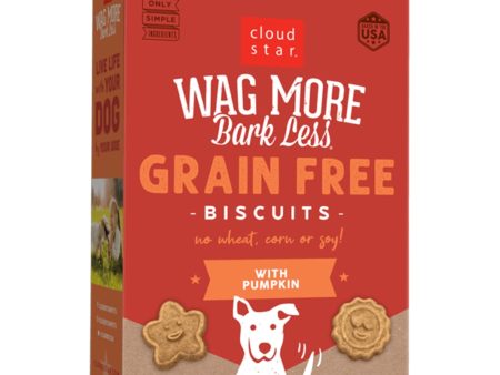 Cloud Star Wag More Bark Less Grain-Free Oven-Baked Biscuits Pumpkin 14oz Box Online Hot Sale