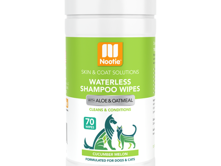 Nootie Waterless Shampoo Wipes for Dogs & Cats - Cucumber Melon 70ct Online Sale