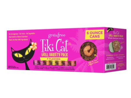 Tiki Cat® Wet Cat Food Grill Variety Pack 6oz Cans 8 Pack Supply