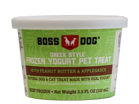 Boss Dog® Greek Style Frozen Yogurt Pet Treat - Peanut Butter & Applesauce 3.5oz Single Cup Online Sale