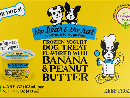 The Bear & The Rat 3.5oz Banana PB Frozen Yogurt Cup 4 PACK For Discount