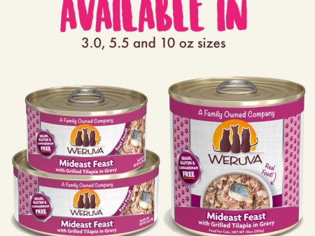 Weruva Wet Cat Food Classic Mideast Feast with Grilled Tilapia in Gravy Online now