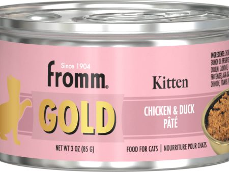 Fromm Wet Cat Food Gold Kitten Chicken & Duck Pate 3oz Can Single Discount