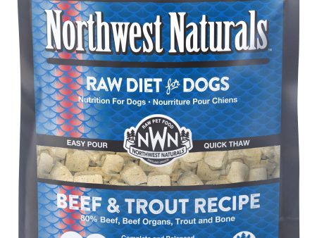 Northwest Naturals Frozen Raw Nuggets - Beef & Trout - 6lb Bag *Special Order Only* Cheap