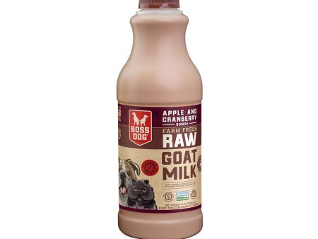 Boss Dog® Frozen Farm Fresh Raw Goat Milk for Dogs & Cats - Apple & Cranberry Smash 32oz Bottle For Cheap