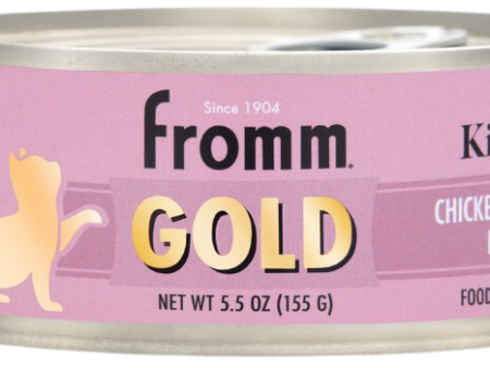 Fromm Wet Cat Food Gold Kitten Chicken & Duck Pate 5.5oz Can Single Discount