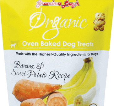 Grandma Lucy s Organic Oven Baked Treats - Banana & Sweet Potato 14oz Bag For Cheap