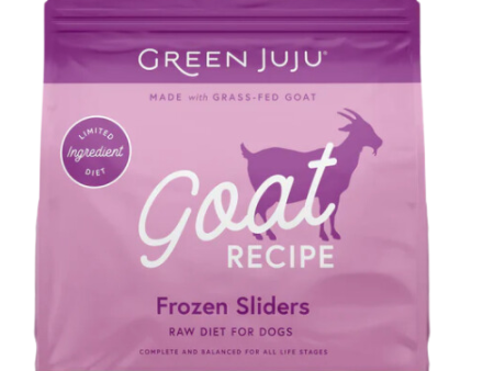 Green Juju Frozen Dog Food - Goat Recipe Sliders 3lb Bag Supply