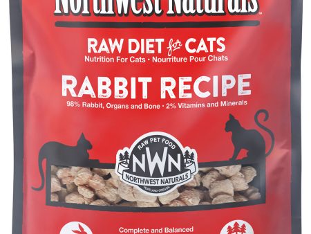 Northwest Naturals Frozen Raw Cat Food - Rabbit Recipe - 2lb Bag on Sale