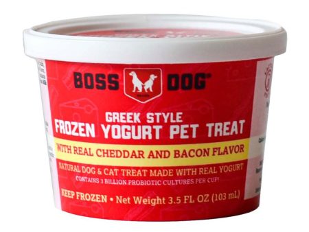 Boss Dog® Greek Style Frozen Yogurt Pet Treat - Real Cheddar & Bacon Flavor 3.5oz Single Cup Online Sale