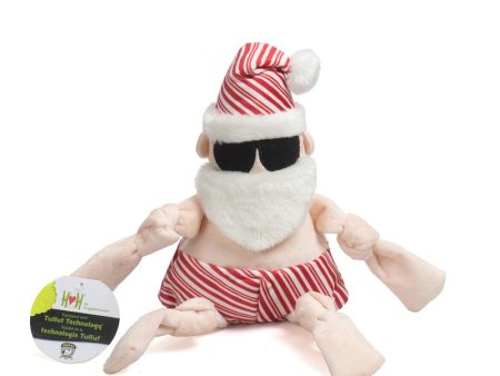 HuggleHounds Peppermint Collection Beach Bum Santa Knottie™ - Small Discount